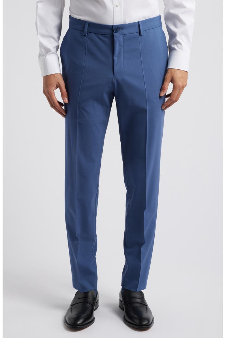 Genius Wool Blend Dress Pants, Main, color, NAVY