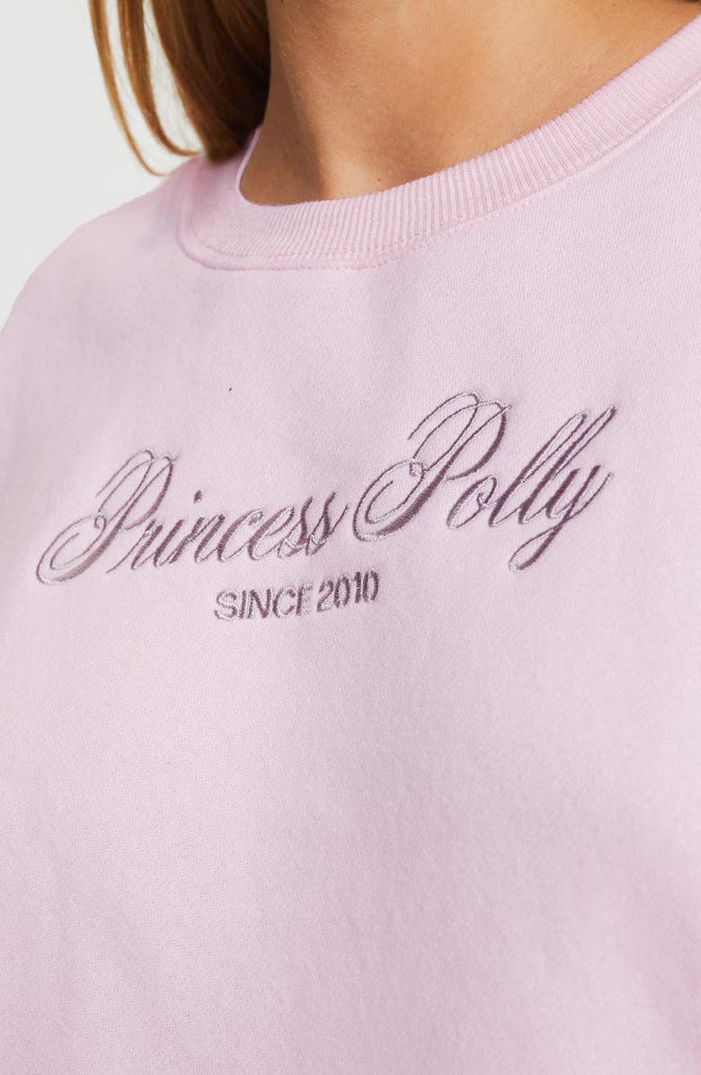 Princess Polly Logo Embroidered Graphic Sweatshirt, Alternate, color, 