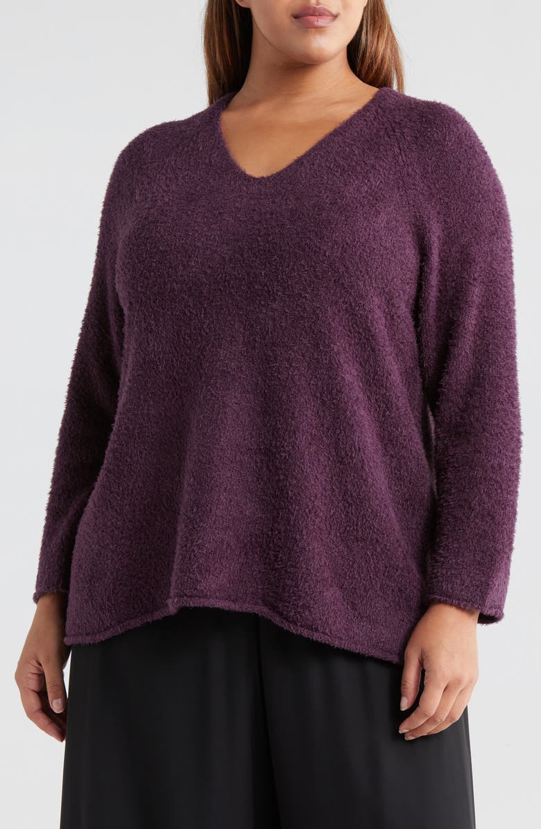 Eileen Fisher Organic Cotton Bouclé Sweater, Main, color, 