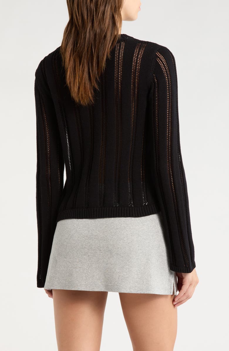 Abound Tie Front Cardigan, Alternate, color, Black