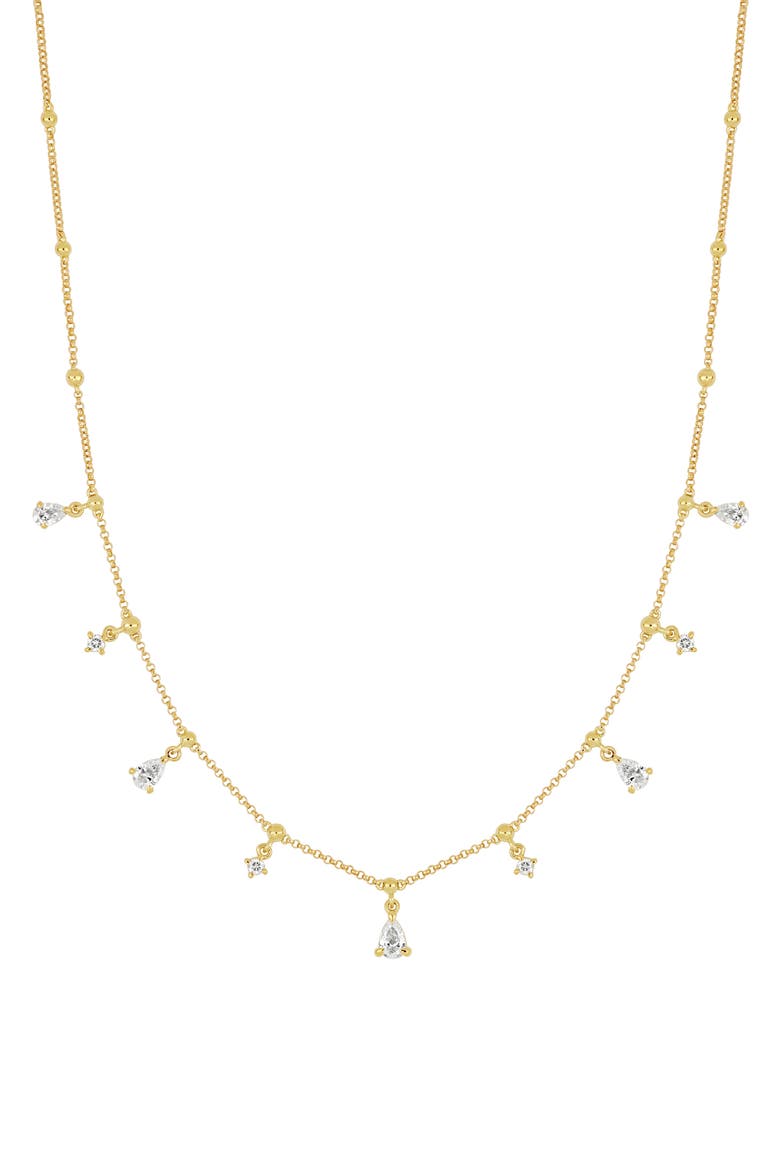 Mykonos Diamond Station Necklace, Main, color, 18K YELLOW GOLD