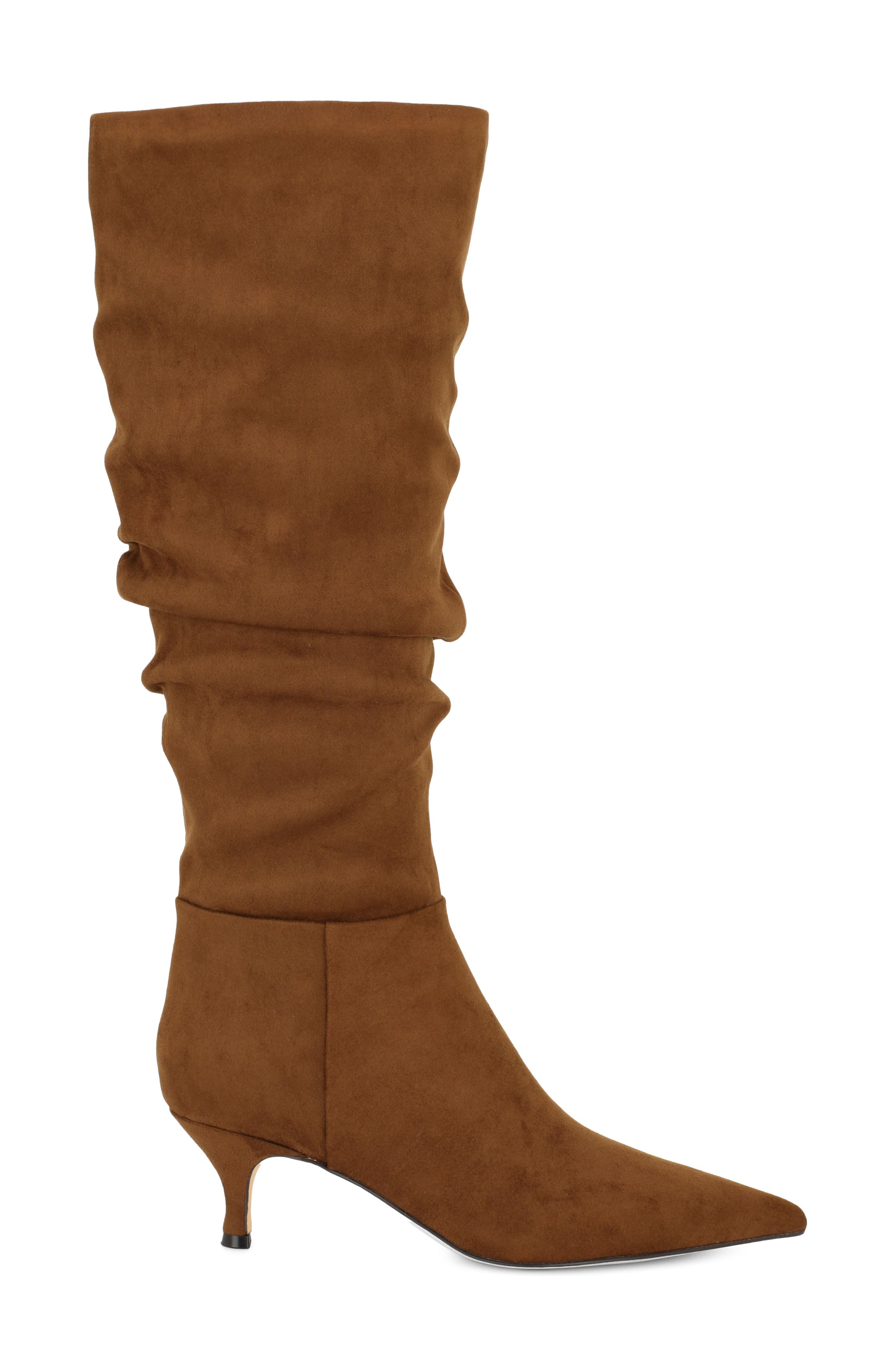 Sawyor Faux Leather Knee High Boot, Alternate, color, MEDIUM BROWN
