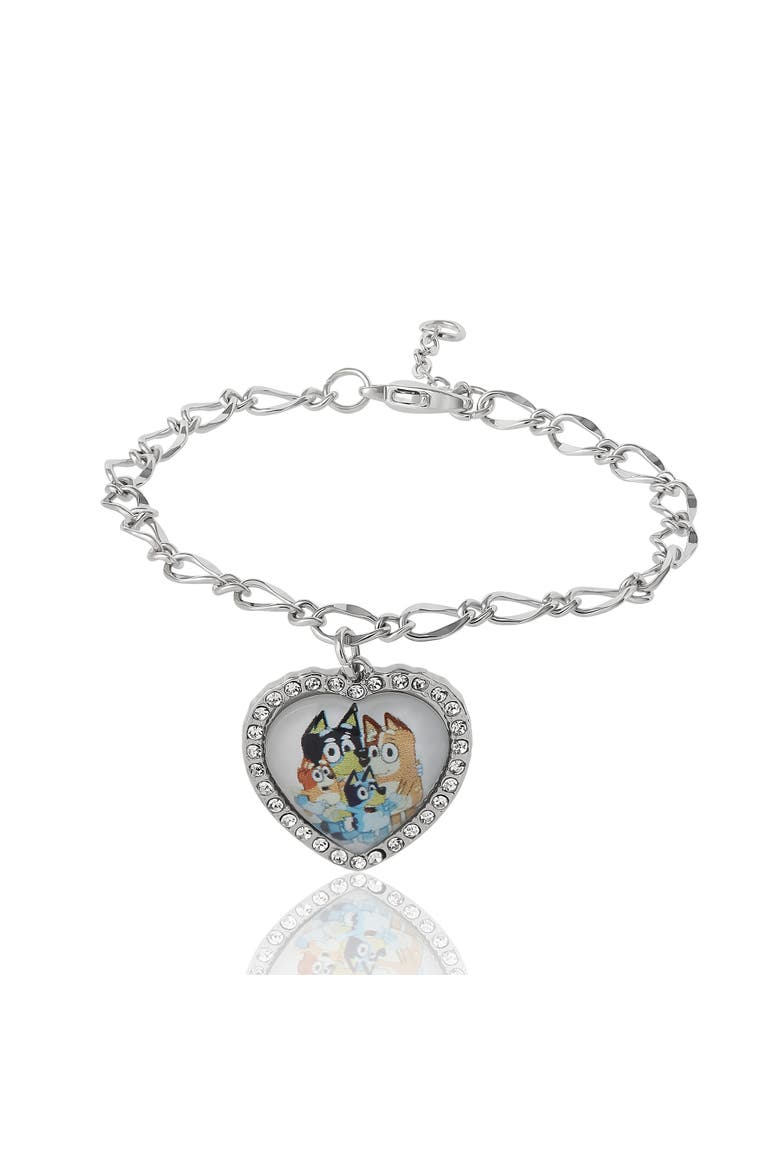 Heart Pendant Chain Bracelet - Silver Tone, Main, color, Silver