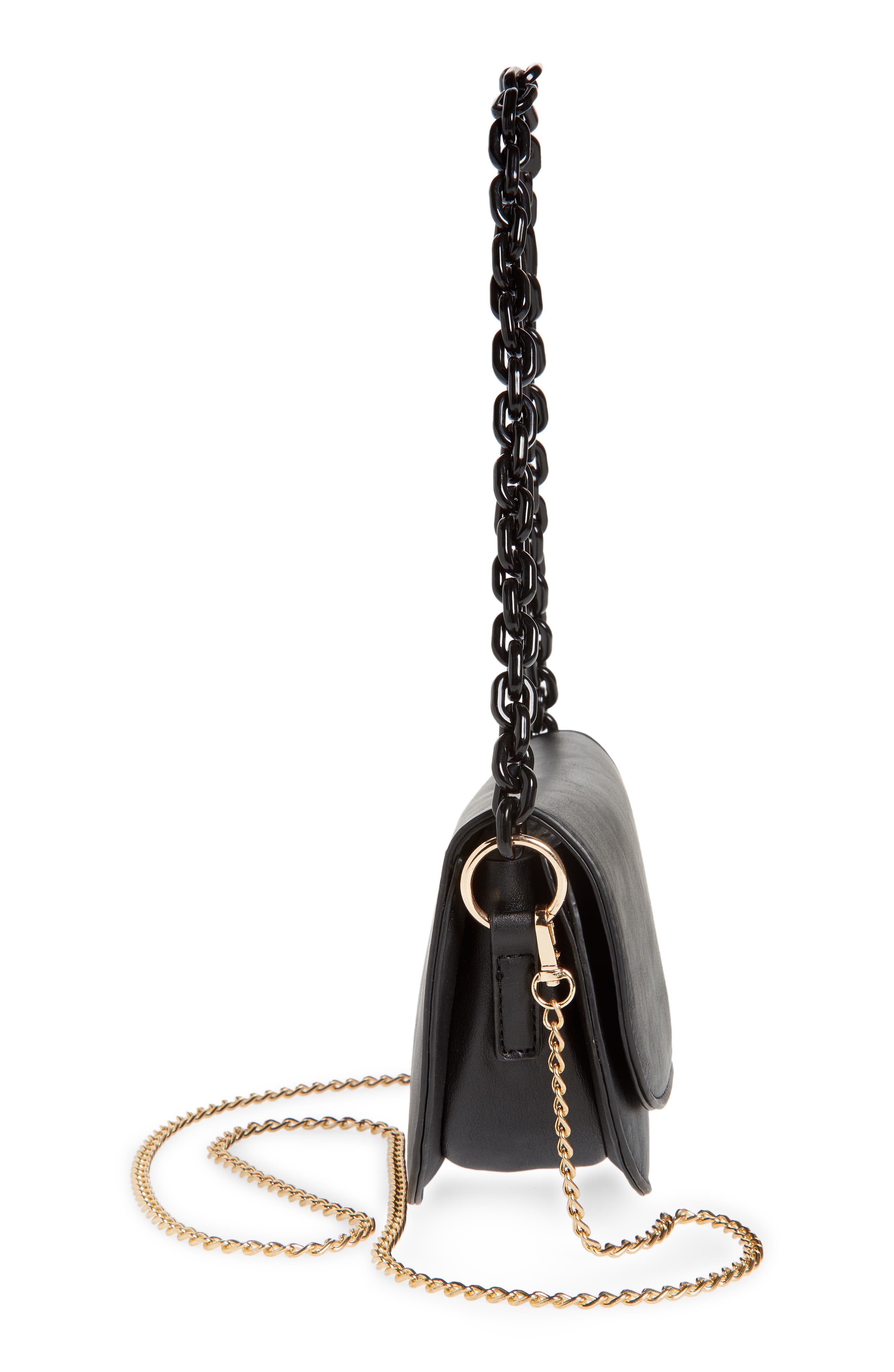 Malibu Skye Amy Faux Leather Baguette Crossbody Bag, Alternate, color, 