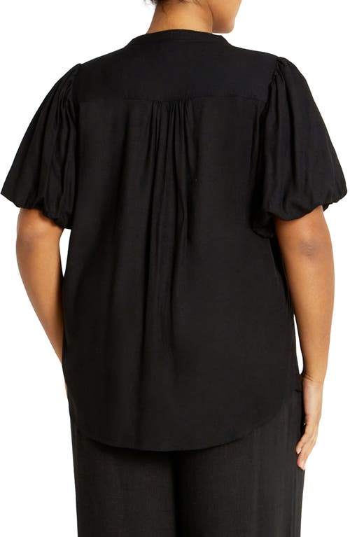 City Chic Georgia Short Sleeve Button Front Shirt