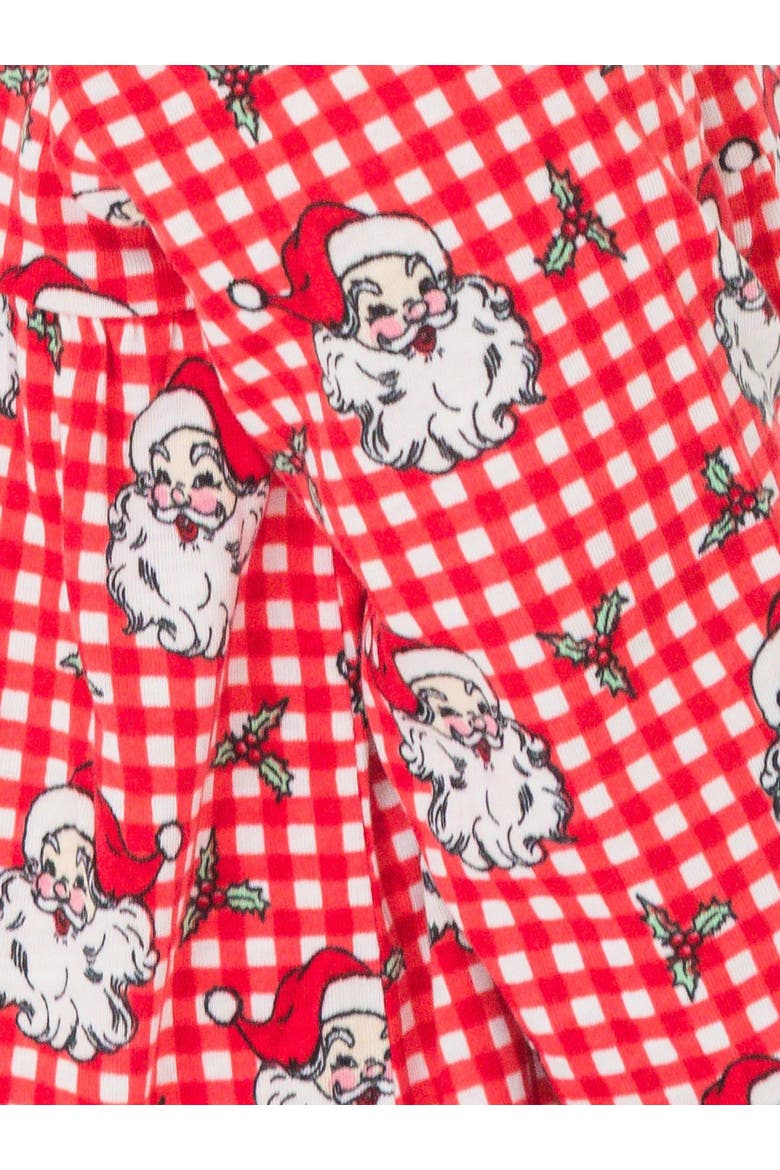 Pajama Night Gown, Alternate, color, Red Dear Santa