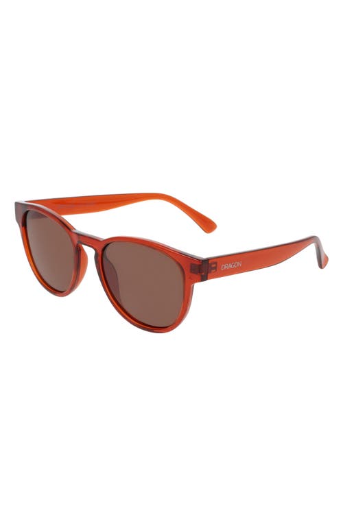 Dragon 53mm Round Sunglasses In Shiny Crystal Rust