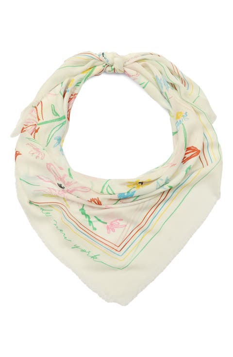 large joyful garden square scarf