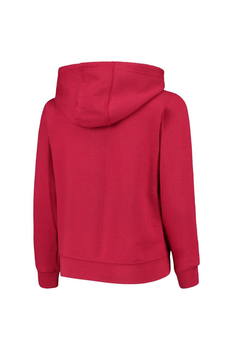 Youth Red Washington Nationals Team Color Wordmark Full-Zip Hoodie, Alternate, color, Red