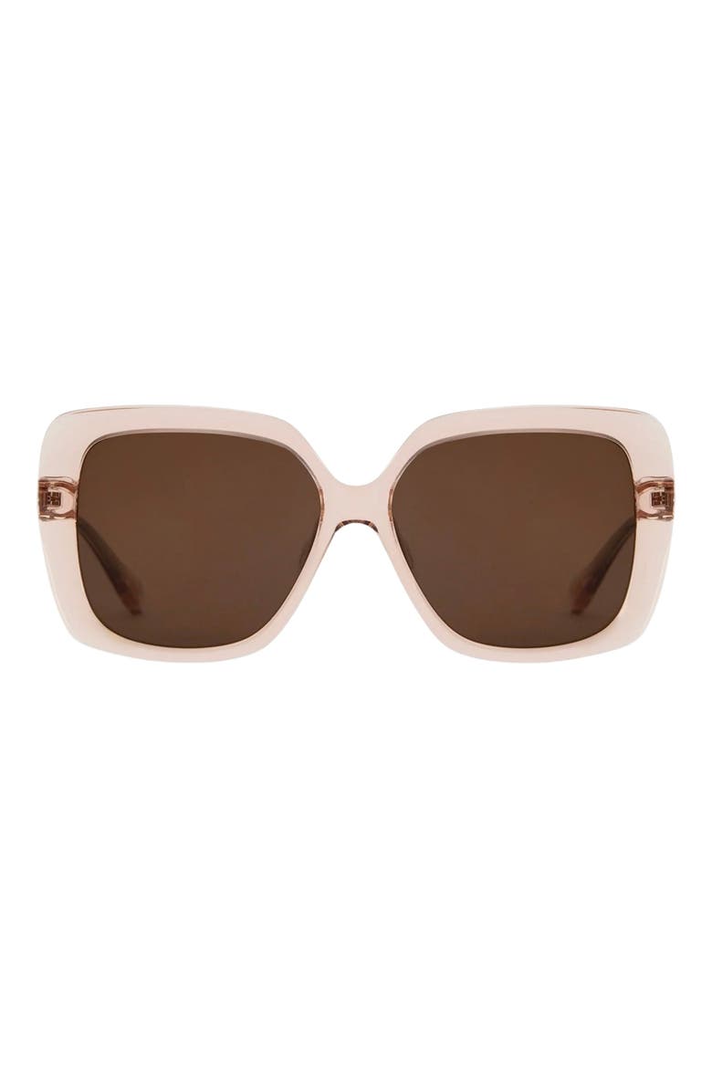 Lani Polarized ContourBridge™ Square Sunglasses, Main, color, GUAVA MIMOSA