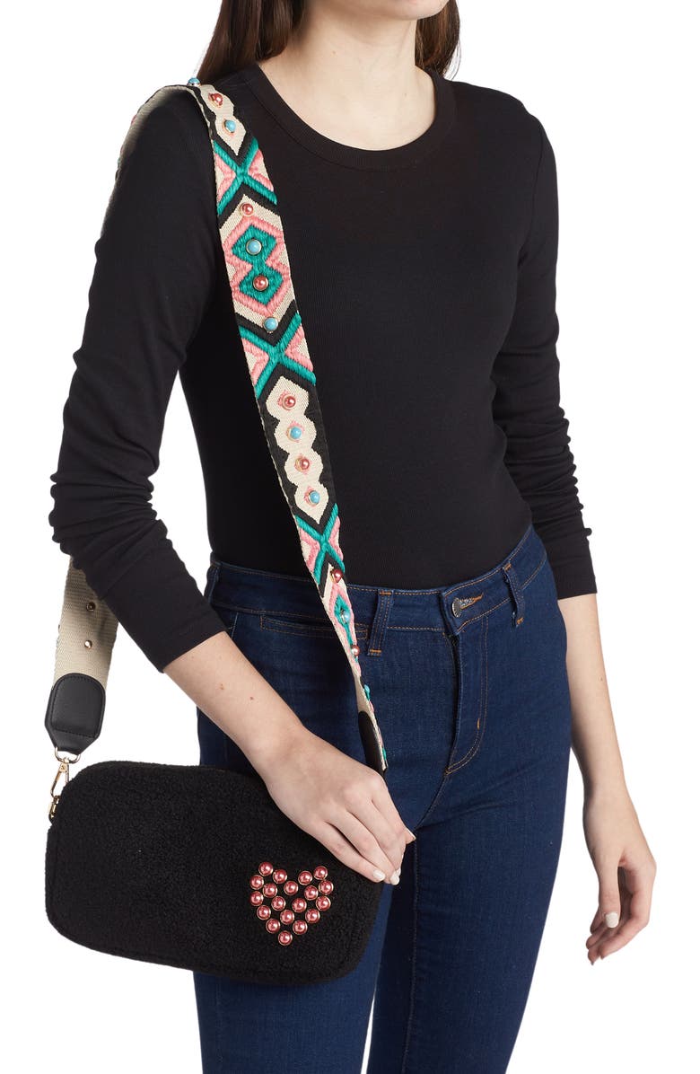 BTB Los Angeles Simone Fuzzy Crossbody Bag, Alternate, color,