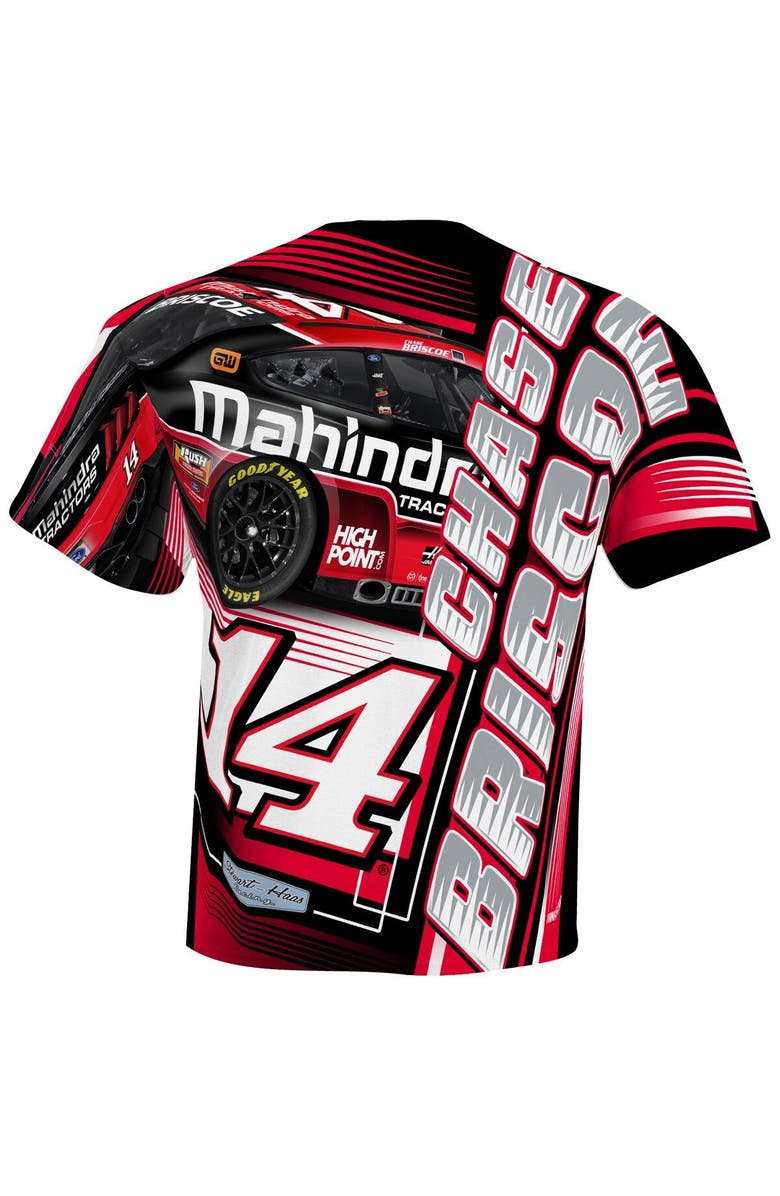STEWART-HAAS RACING Men's Stewart-Haas Racing Team Collection White Chase Briscoe Haas Tooling Sublimated Dynamic Total Print T-Shirt, Alternate, color, 