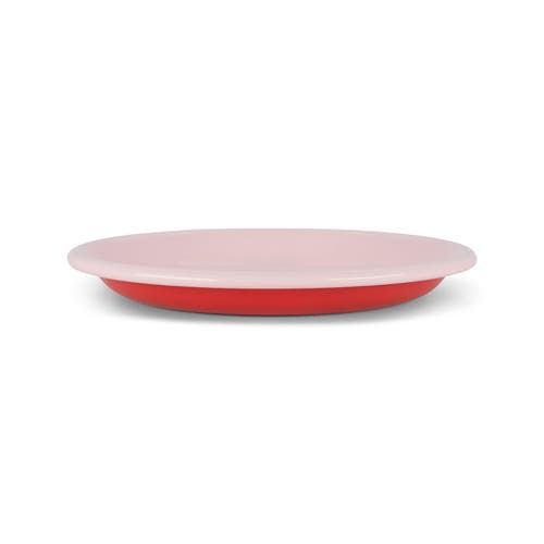 Elifle Two Tone Enamel Side Plate In Pink