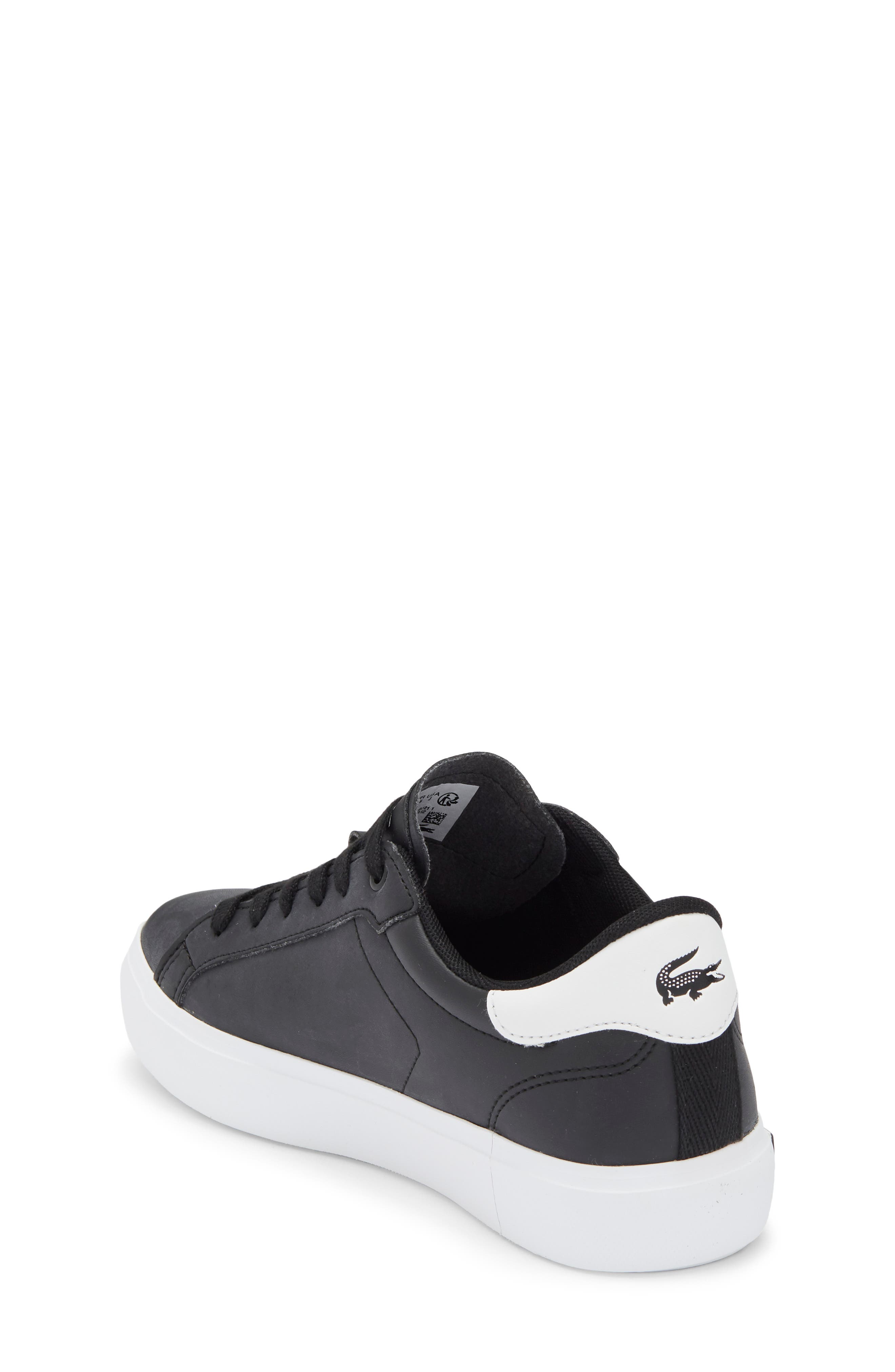 Kids' Powercourt Sneaker, Alternate, color, BLACK/ WHITE