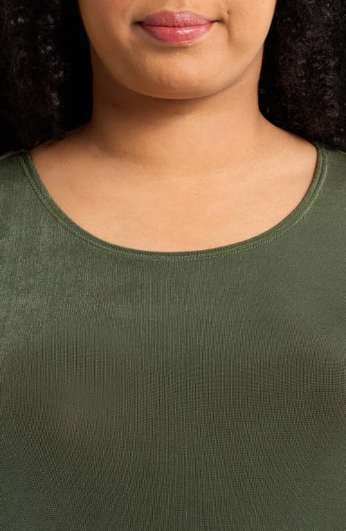 Vikki Vi Stretch Knit Tank In Olive