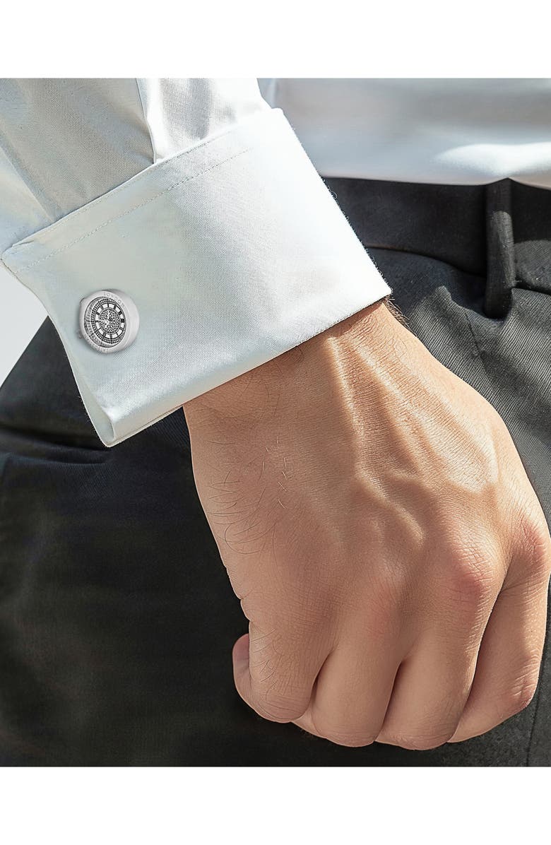 Tateossian 'Big Ben' Cuff Links, Alternate, color, Silver