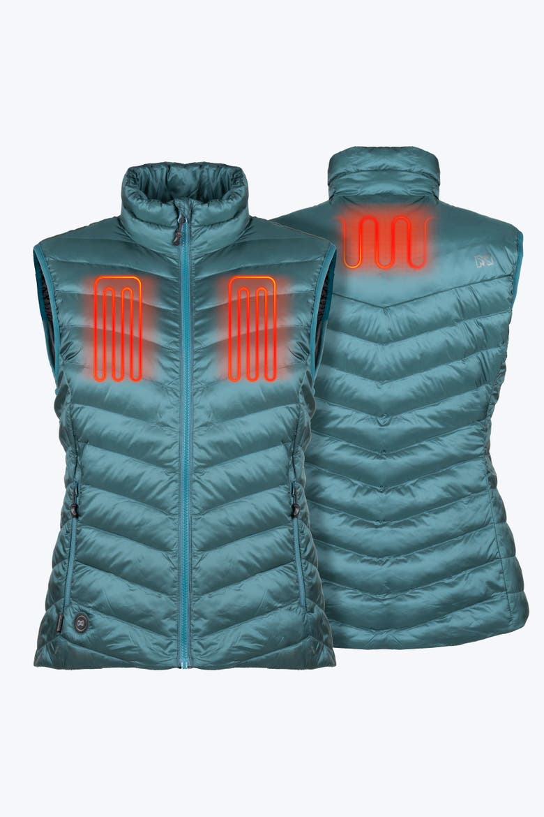 Backcountry Xtera Packable Heated Puffer Vest - Women's, Alternate, color, Forest Green