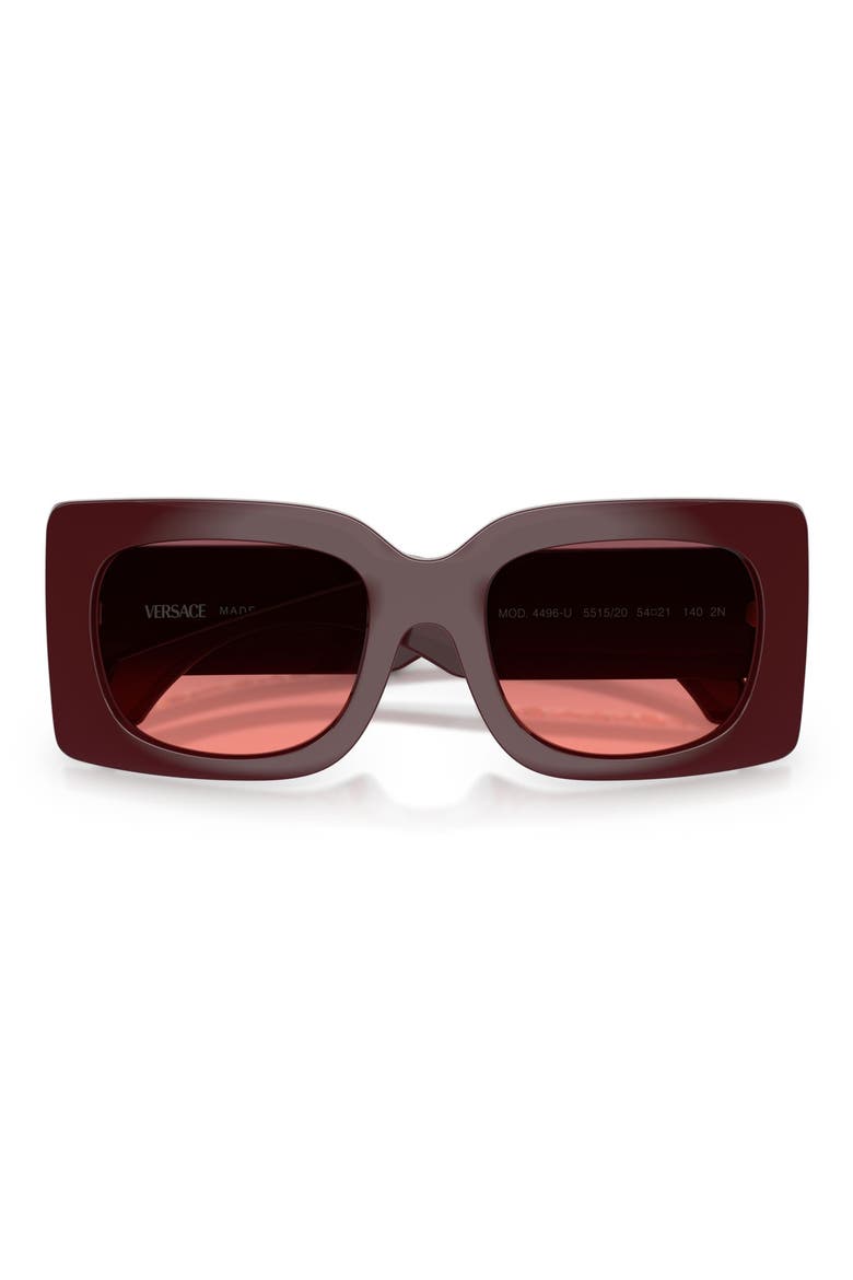 54mm Gradient Square Sunglasses, Alternate, color, BURGUNDY