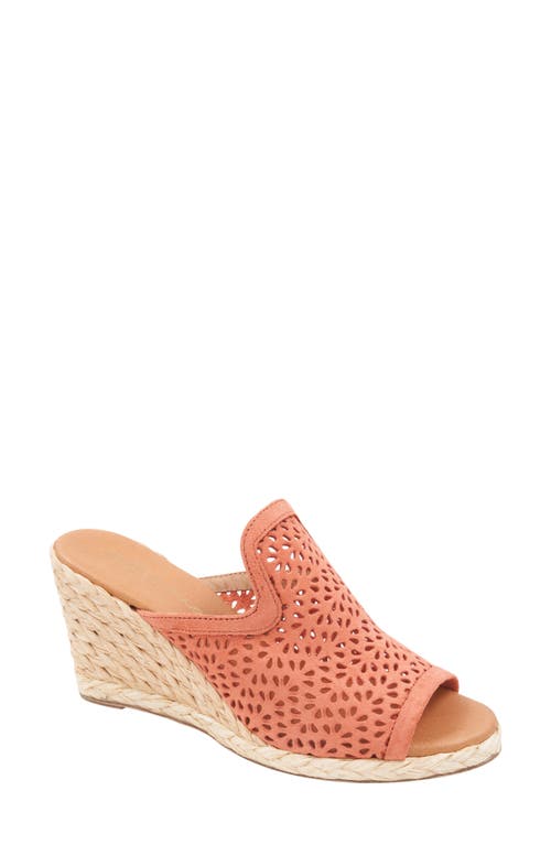 Andre Assous André Assous Nissa Espadrille Wedge Slide Sandal In Coral
