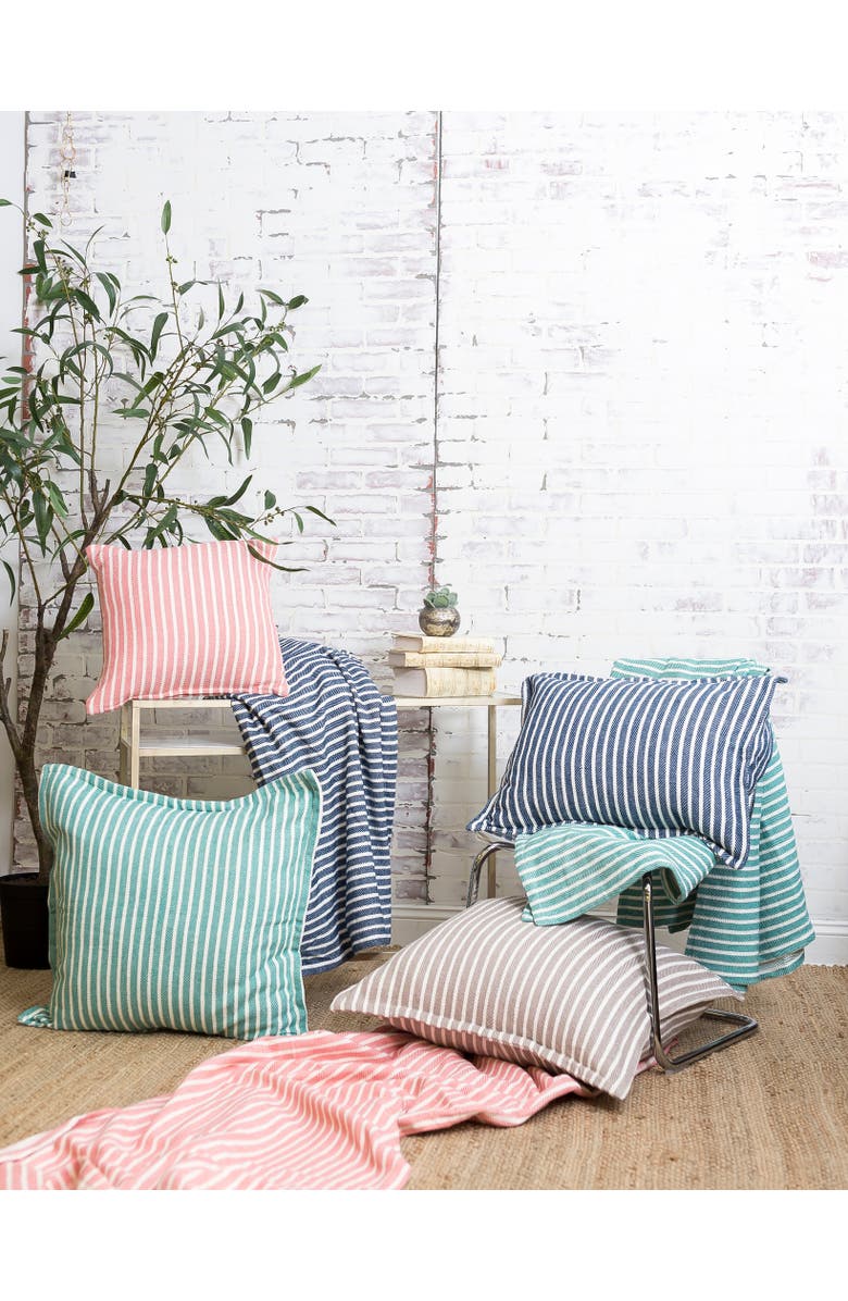 carol & frank Bengal Stripe Blanket, Alternate, color, Green