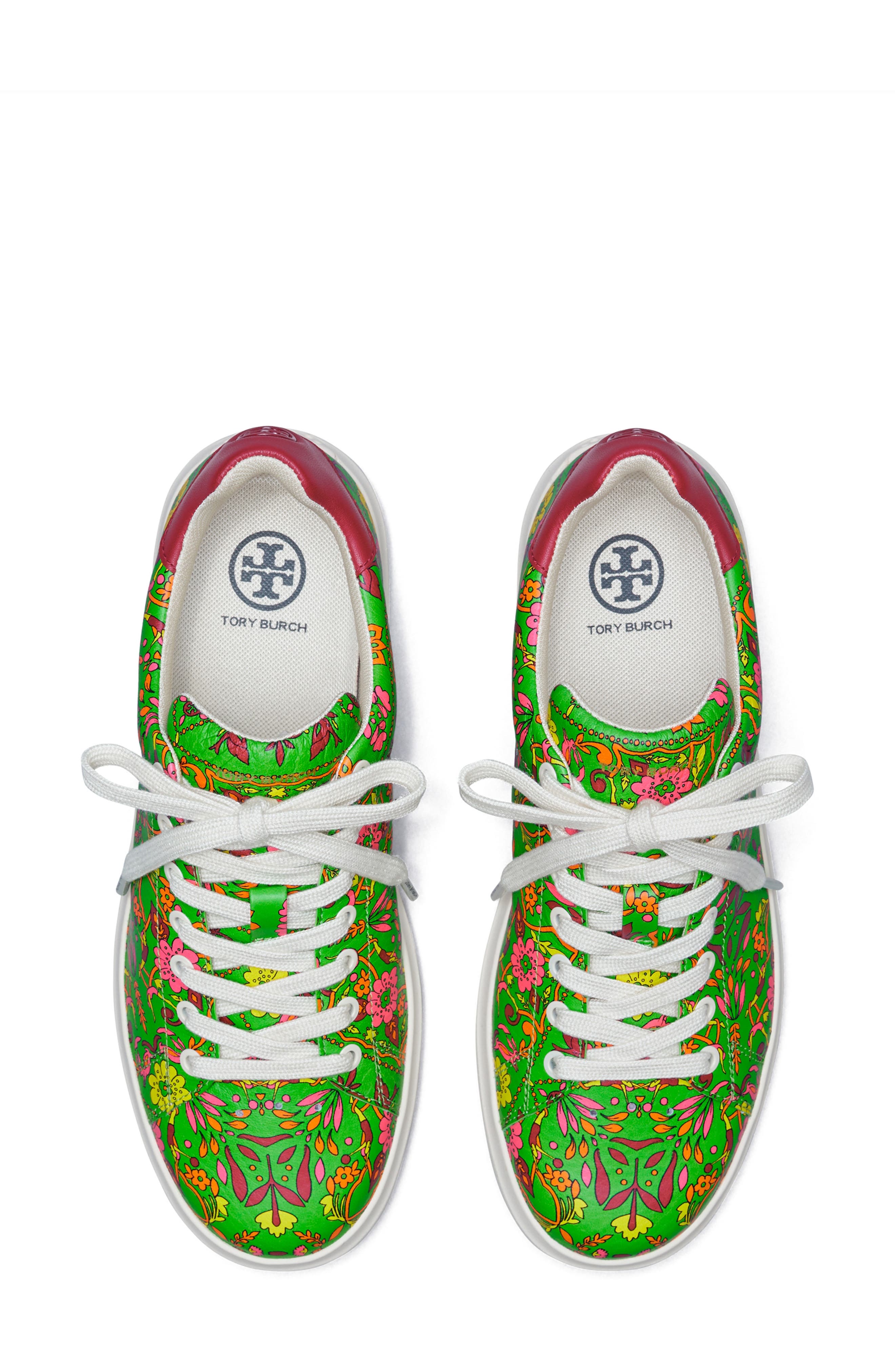 Tory Burch Howell Court Floral Sneaker, Alternate, color, 