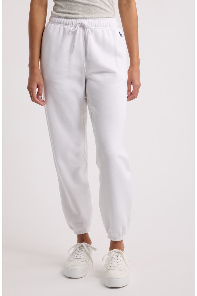 Arctic Fleece Ankle Jogger Pants, Main, color, WHITE