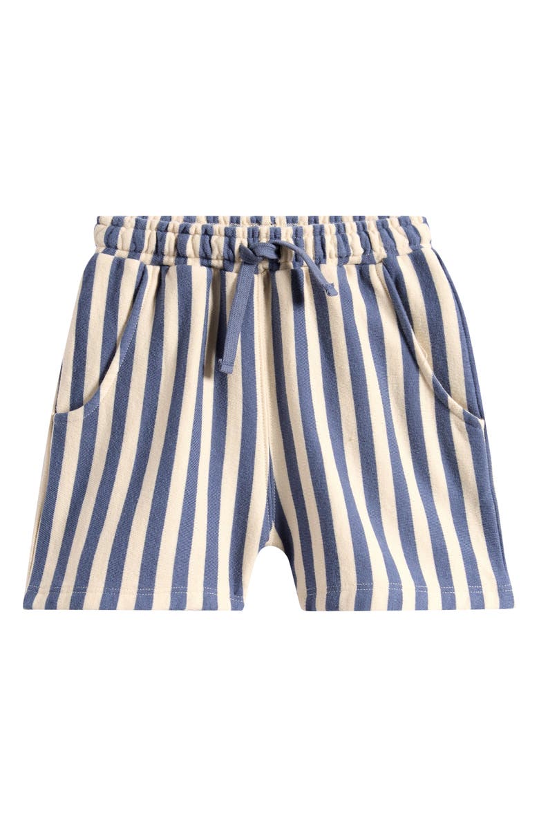 Rylee + Cru Marine Stripe Terry Cloth Shorts, Main, color, Marine