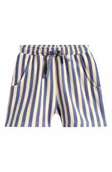 Marine Stripe Terry Cloth Shorts