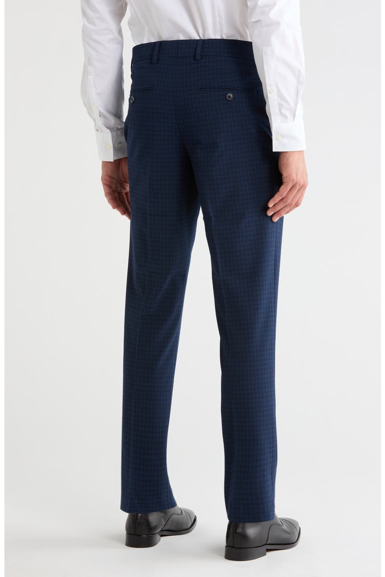 Check Tapered Leg Pants, Alternate, color, NAVY