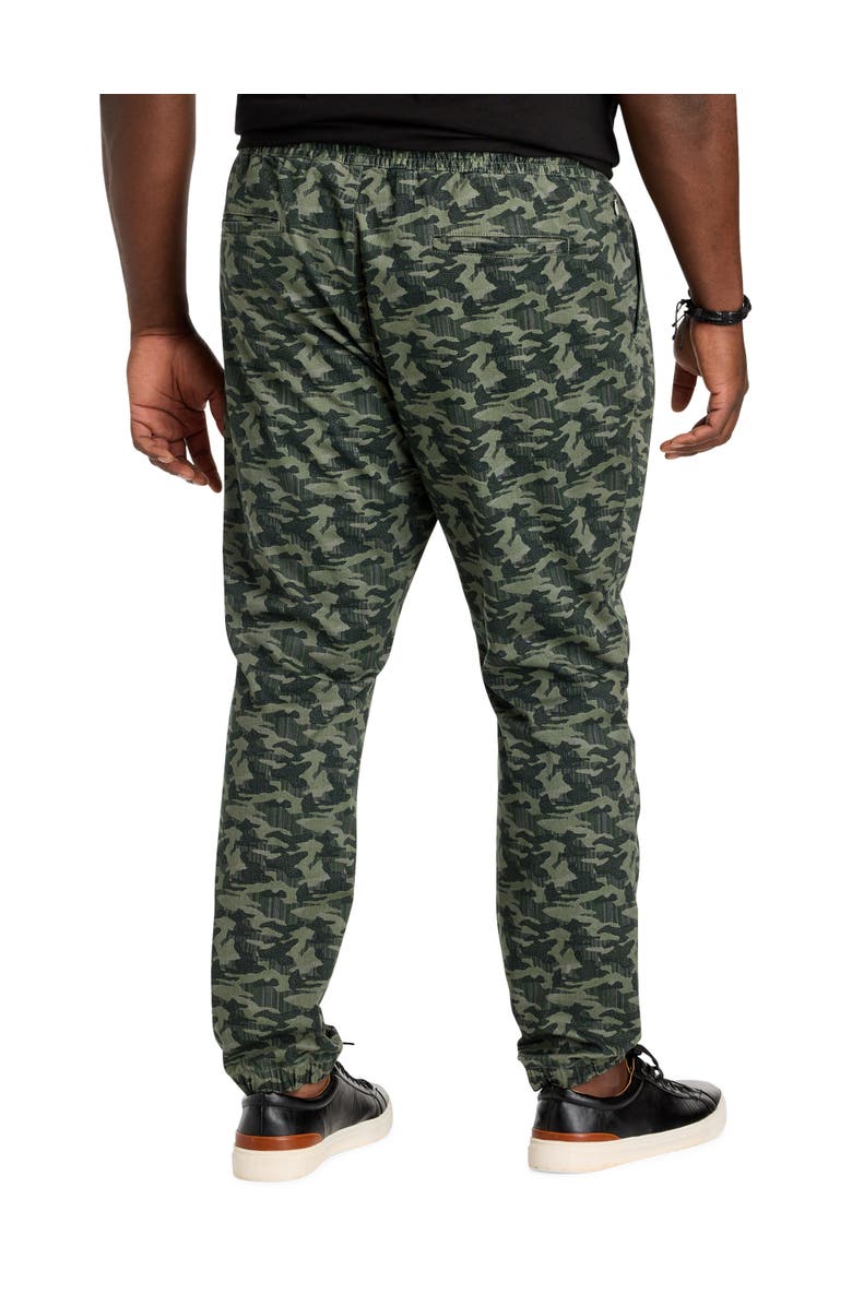 True Nation by DXL Big & Tall Slim-Fit Camo Joggers, Alternate, color, Olive And Black Camo