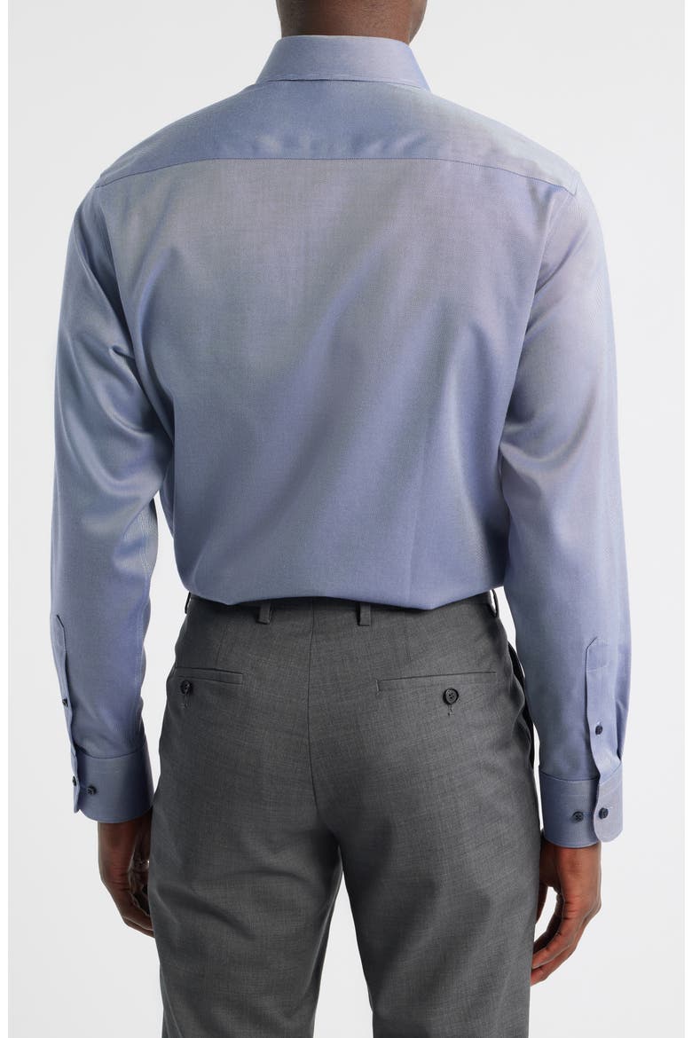 Royal Twill Modern Fit Solid Non-Iron Cotton Dress Shirt, Alternate, color, DARK BLUE