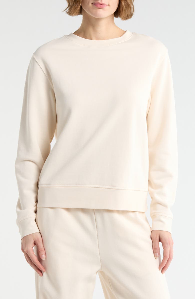 Vince Crewneck Cotton Sweatshirt, Main, color, Chiffon