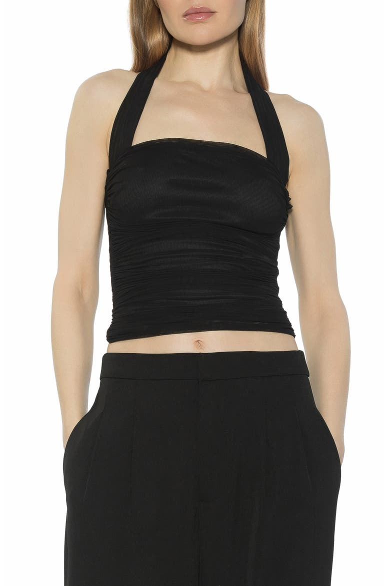 Luca Halter Square Neck Top, Main, color, BLACK