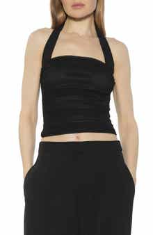 Alexia Admor Luca Halter Square Neck Top