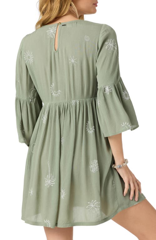 O'neill Pennie Embroidered Minidress In Green