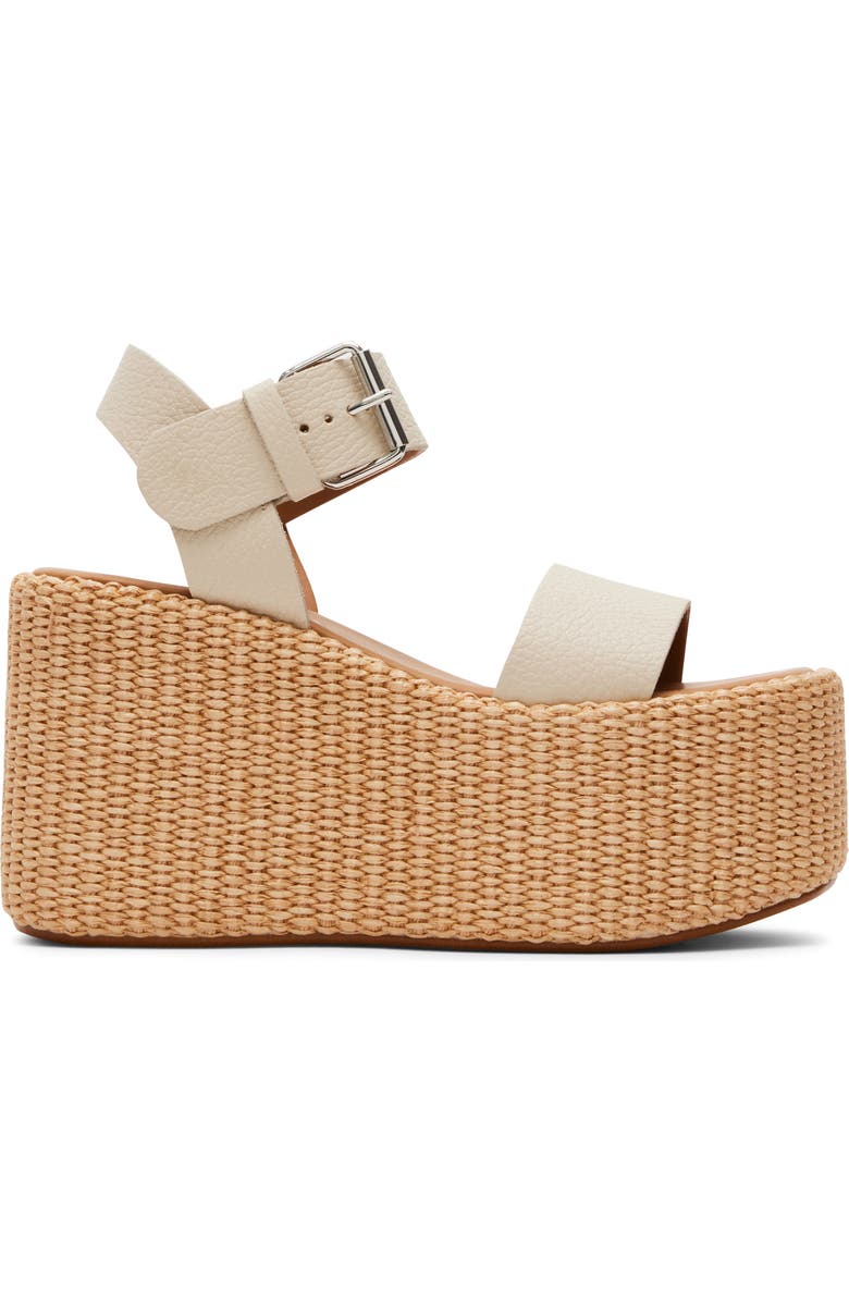 Steve Madden Sunset Platform Wedge Sandal, Alternate, color, Bone Leather
