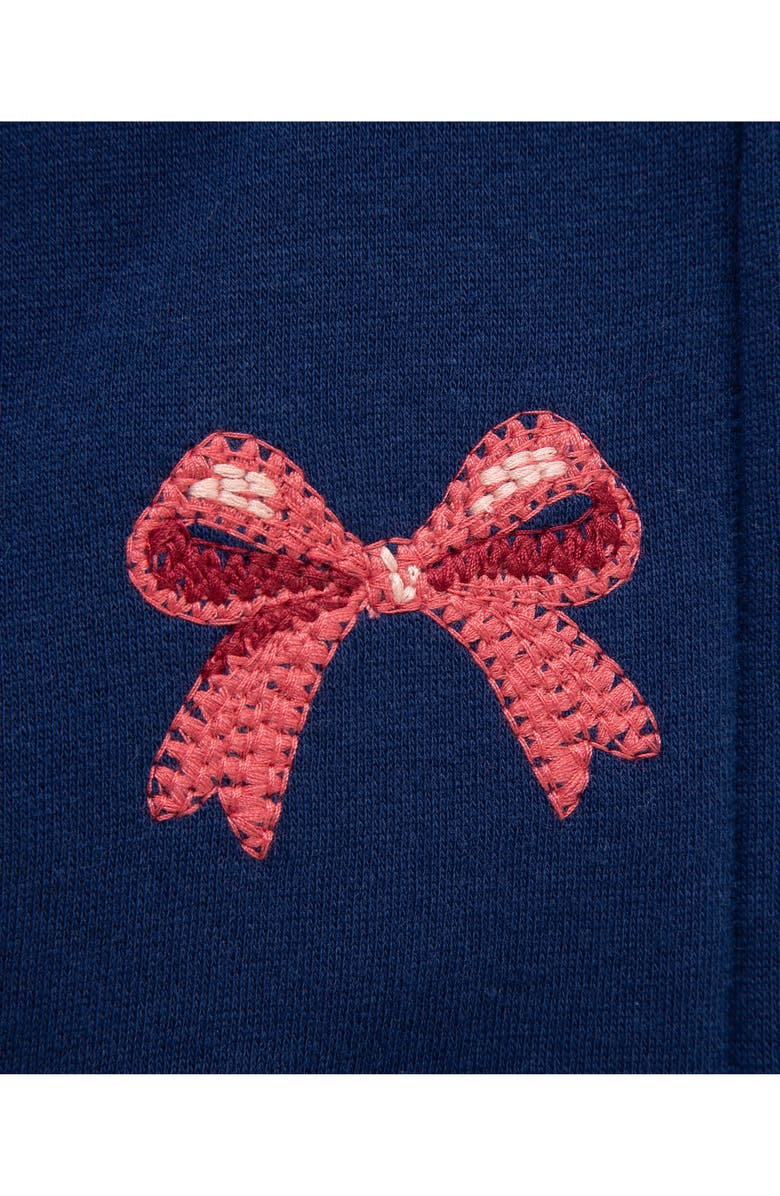 Little Me Bow Zip Hoodie & Joggers Set, Alternate, color, Blue