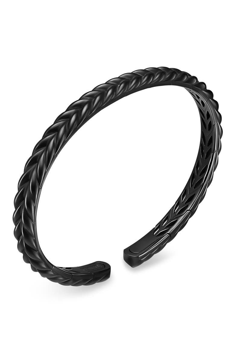 Chevron Flex Bracelet in Black Titanium, Alternate, color, BLACK