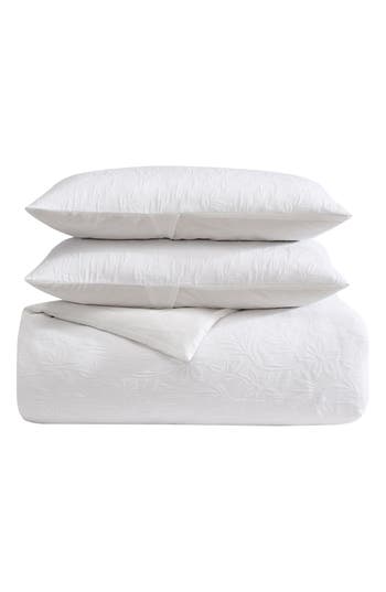 Nautica Seaside Floral Queen Duvet & Sham Set In White