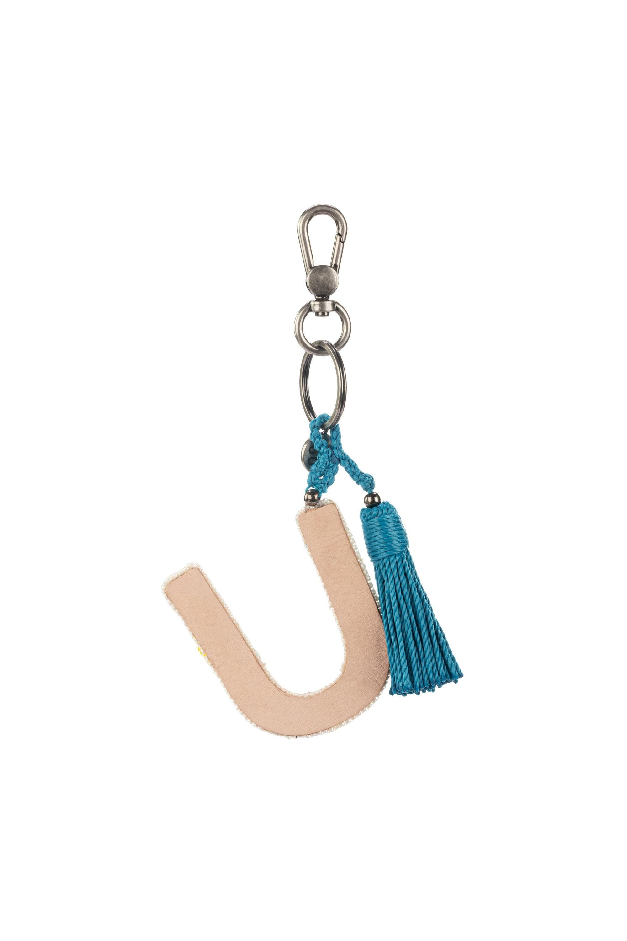 Yarnicharmz Hand Crochet Dangle - Letters, Alternate, color, U