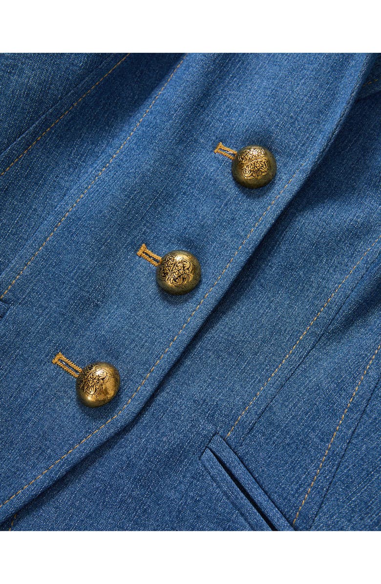 Veronica Beard Costa Denim Vest, Alternate, color, Cosmo