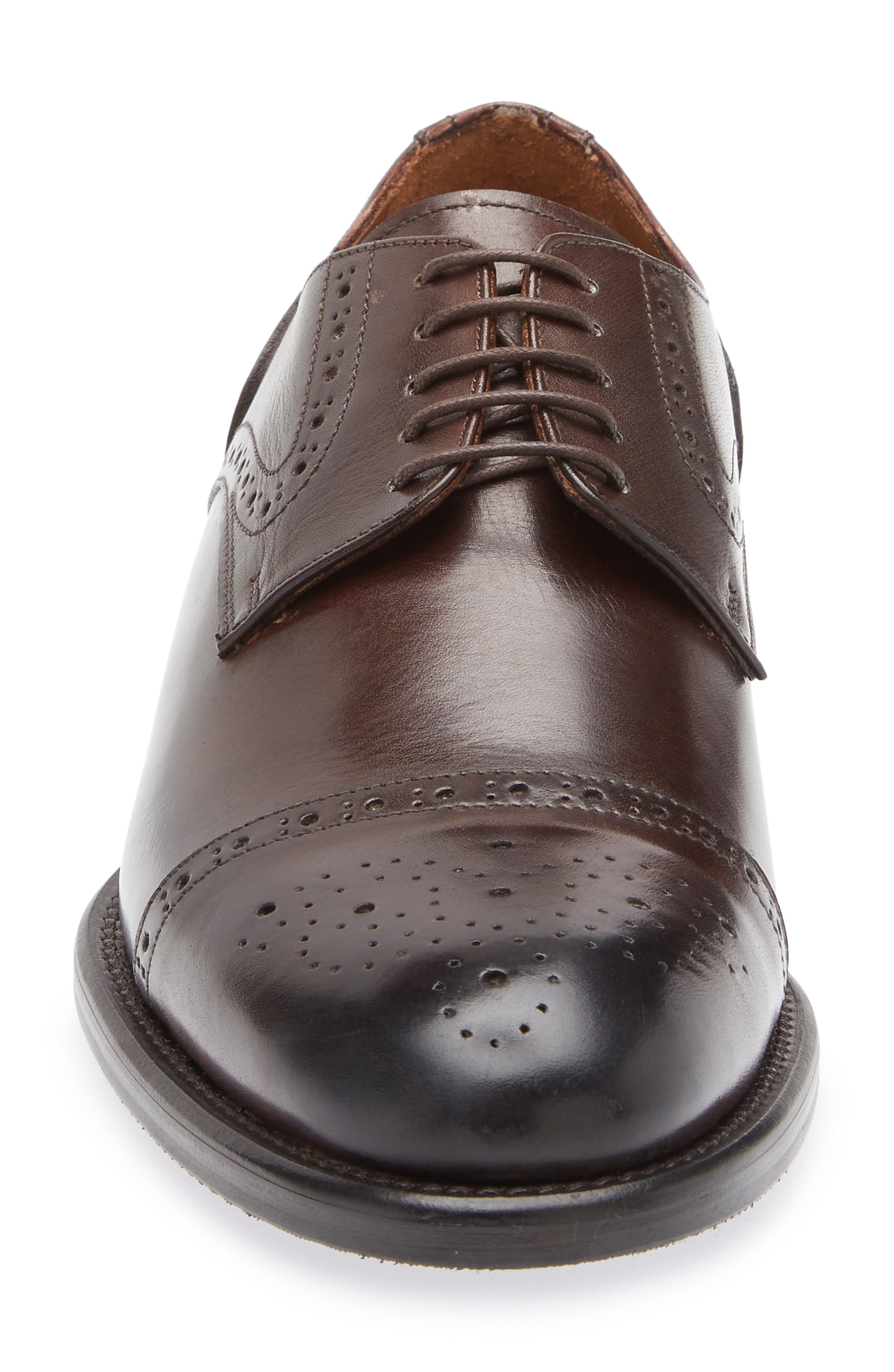 Nordstrom Italian Collection Sorrento Cap Toe Derby, Alternate, color, Brown Hickory Leather