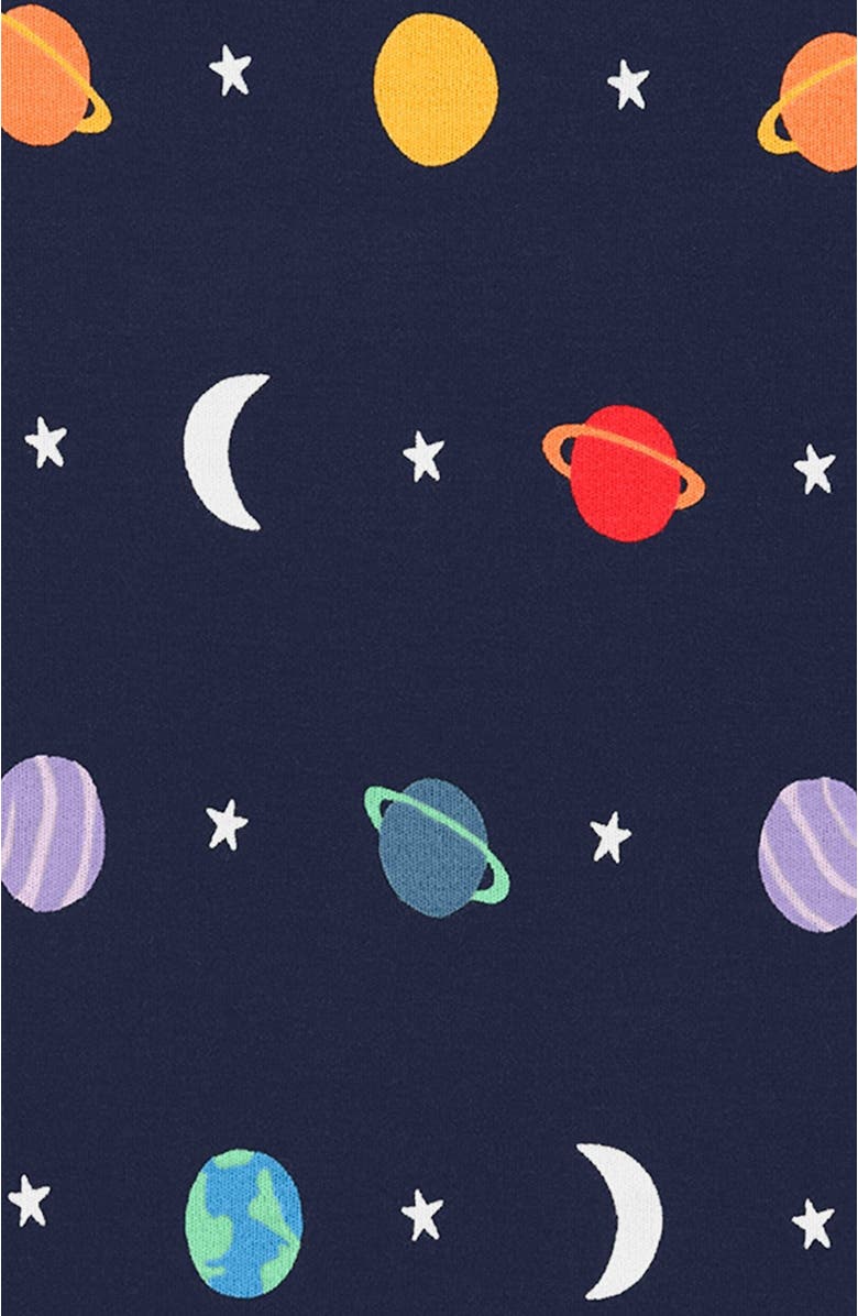 Primary Baby Organic Zip Footie in Rainbow Galaxy, Alternate, color, 