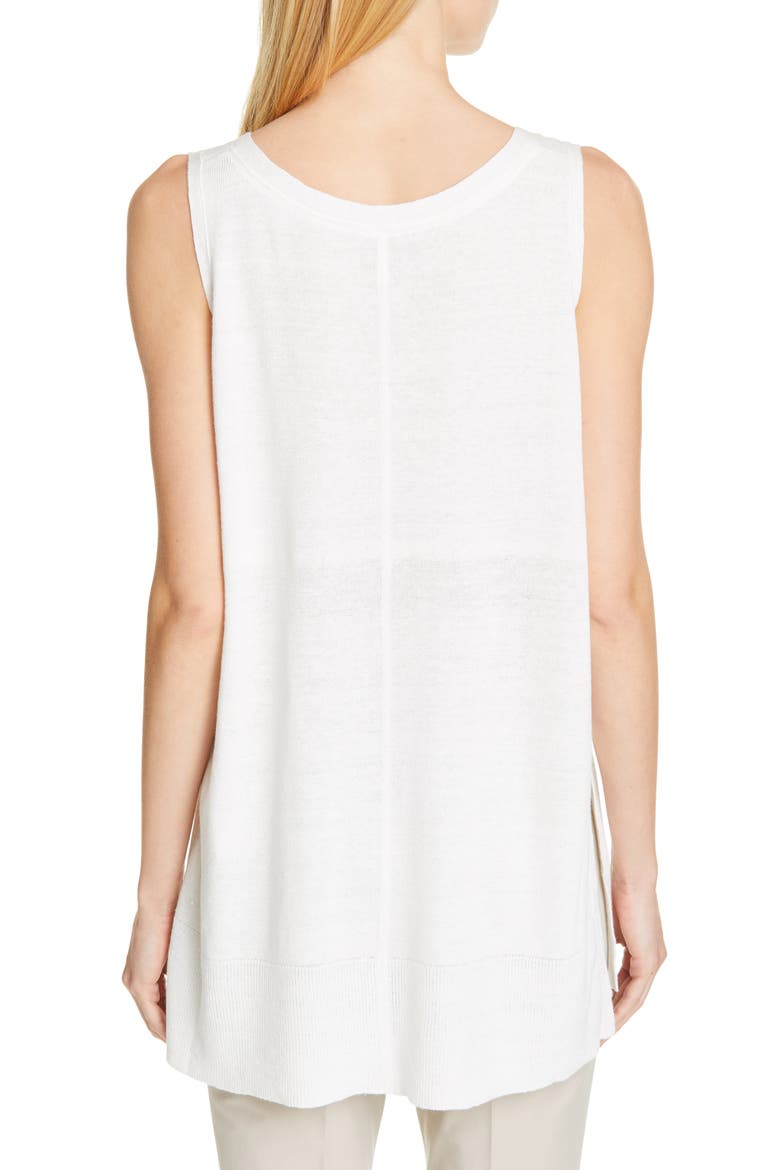 Linen Blend Sweater Tank Top, Alternate, color, CLOUD