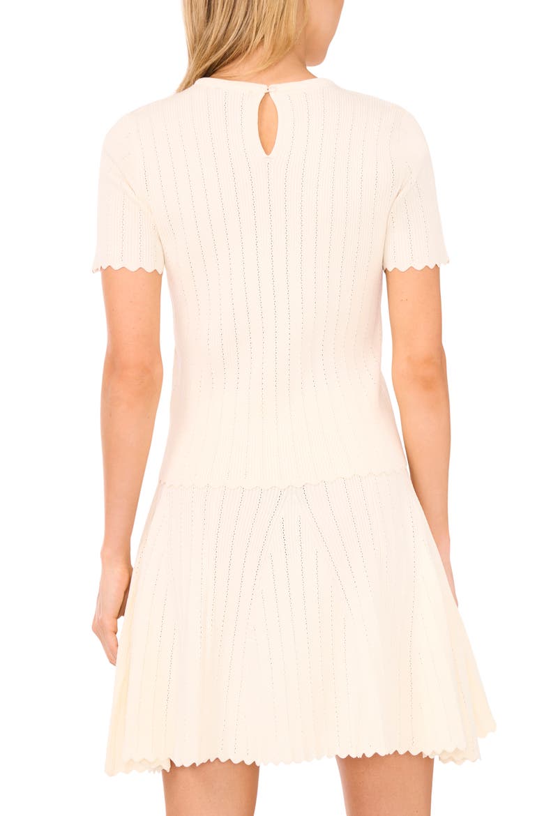 Rib Short Sleeve Sweater, Alternate, color, LIGHT CREAM