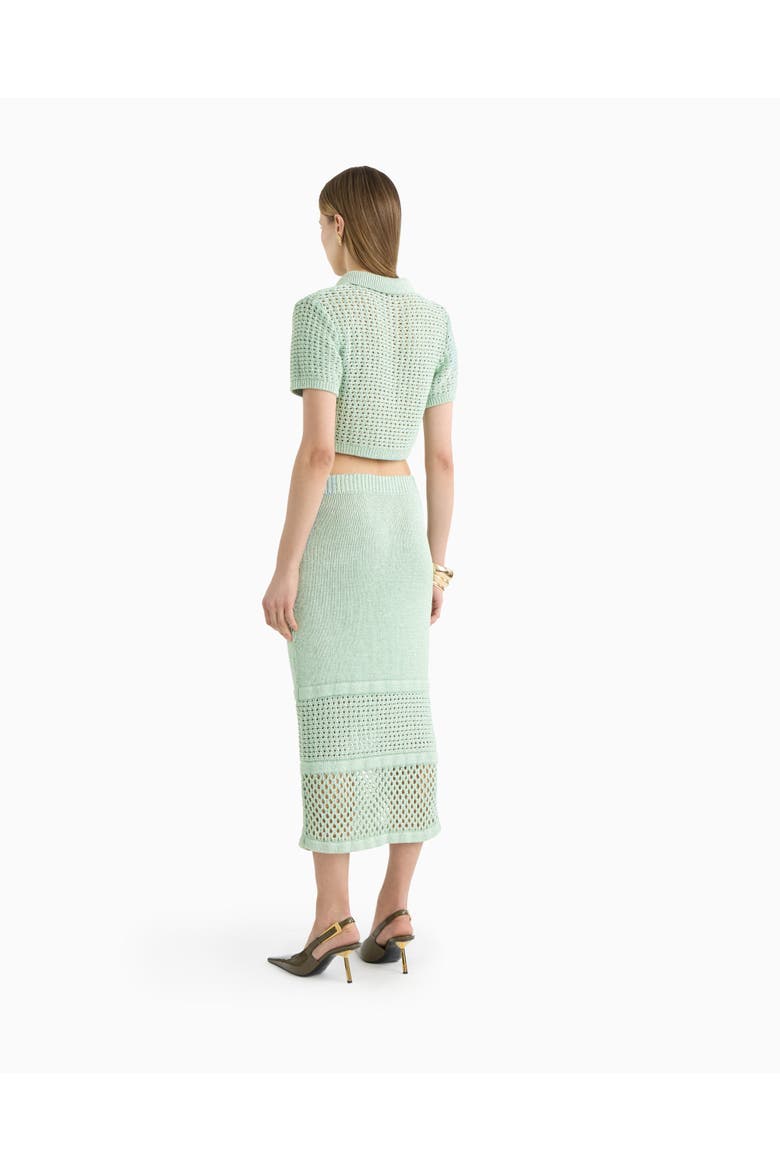 Adalyn crochet polo, Alternate, color, Misty Jade