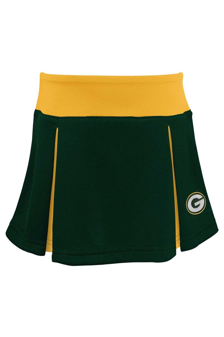 Girls Youth Green Green Bay Packers Spirit Two-Piece Cheerleader Set, Alternate, color, Green