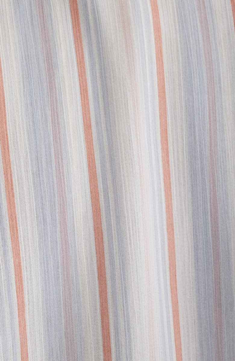 MANGO Leif Stripe Ruffle Shirt, Alternate, color, Blue