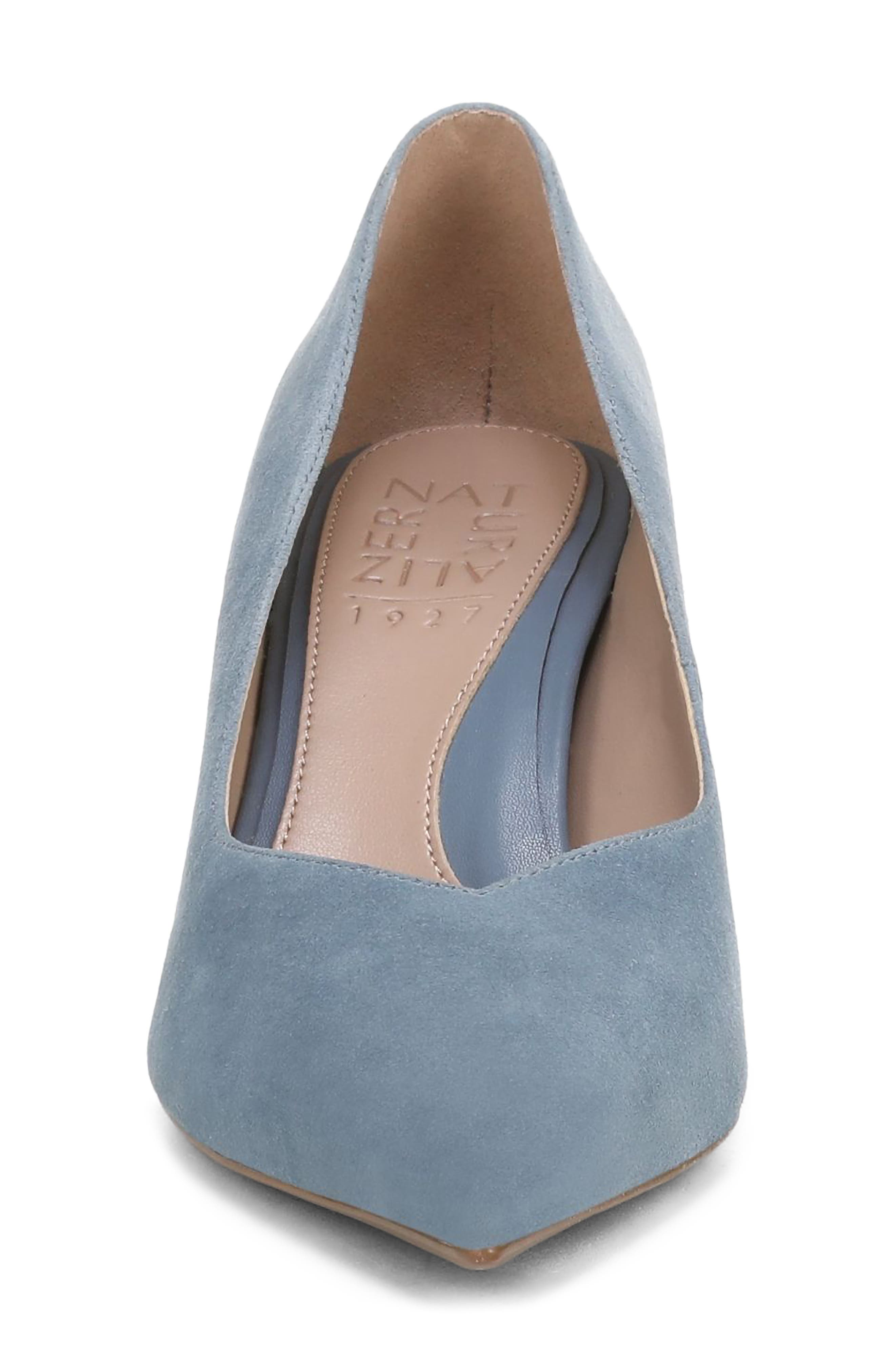 Ella Pointed Toe Pump, Alternate, color, BLUE ASH SUEDE