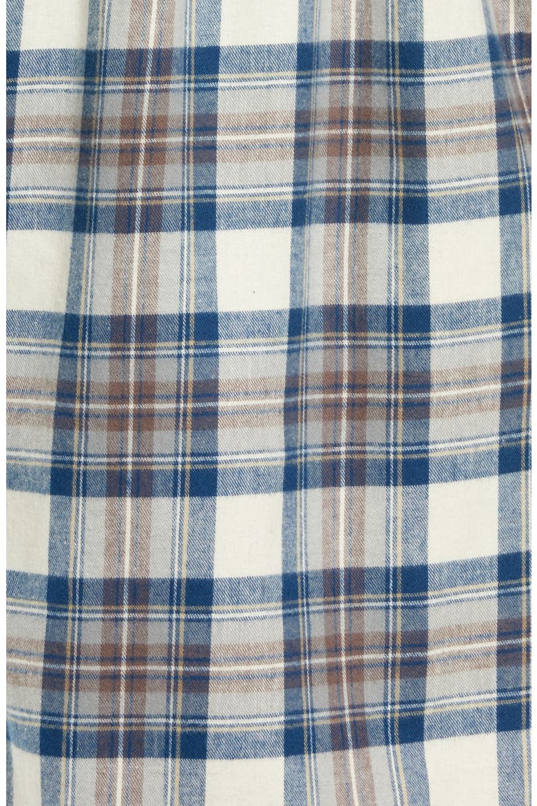 Scotch Plaid Flannel Nightgown, Alternate, color, INDIGO TARTAN